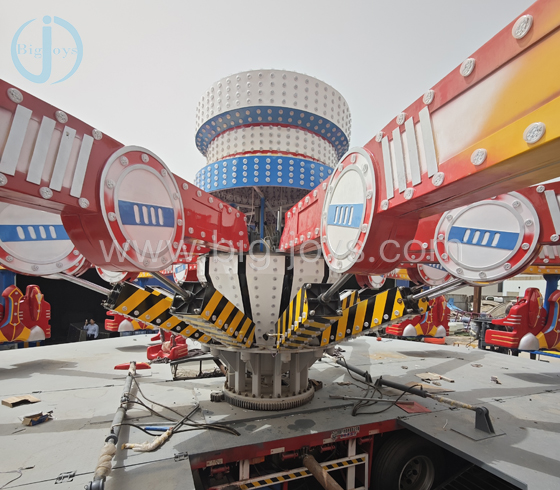 Jumping bounce machine rides with trailer 